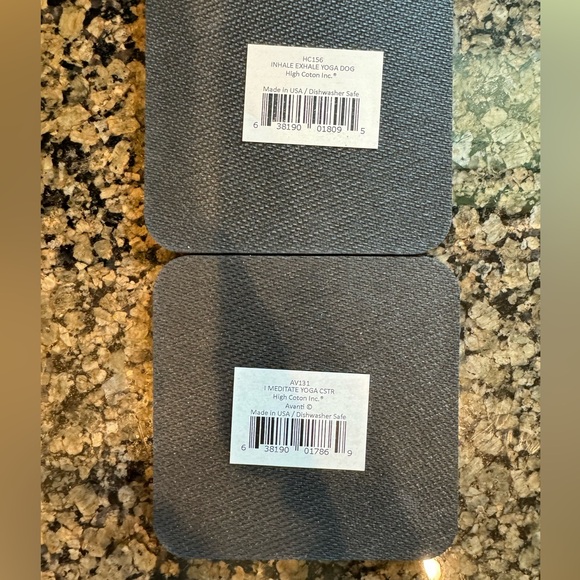 Funny cat and dog yoga foam coasters new unused - Picture 3 of 4